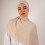 (Hazelnut) Flat Fit Cotton Jersey Hijab Soft & Stretchy 2