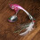 Zinklegierung drehender Federangelköder 8cm Pink 11g Schwimmköder 4