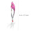 Zinklegierung drehender Federangelköder 8cm Pink 11g Schwimmköder 8