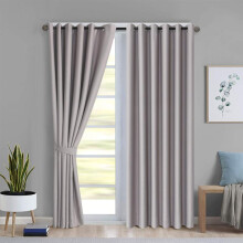 (Silver, 66" width x 72" drop) Insulated Heavy Thick Blackout Curtains Eyelet Ring Top Pair Panel Curtain