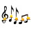 Fashionable Musical Note Left Key Candlestick Candle Holder for 1