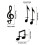 Fashionable Musical Note Left Key Candlestick Candle Holder for 3