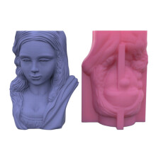 Silicone Casting Mold Girl Shape Vase Mold Clay Moulds for Vases