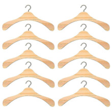(15X2.5CM, Brown) 10pcs Wooden Hanger BJD Dolls Hanger Wooden Clothes Hanger Dolls Accessory Hanger Doll Wooden Clothes Hanger (15cm) 2025