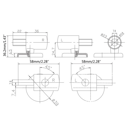 Universal Toilet Hinges Noise Reduction Durable Hinges Easy 2