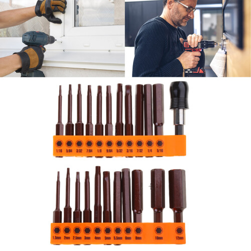 Sturdy 23 Piece Hexagonal Impact Screwdriver Set, Metric & Inch 1