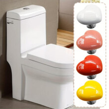 (Yellow, 1 Piece) Heart Shaped Toilet Press Button, Creative Toilet Tank Button, Toilet Lid Cover Lifter Handle, Toilet Press Tool, Heart Shaped Button Push
