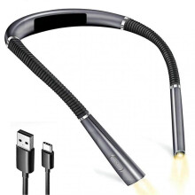 Bed Led Neck Reading Light Camping Usb Rechargeable Foldable Flexible Portable