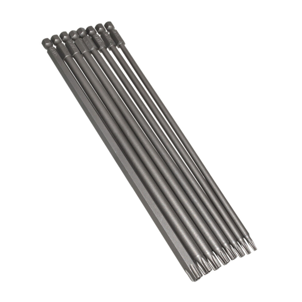 8Pcs Set 200Mm/7.9'' Torx Head Screwdriver Bits Magnetic Hex 7751000074975