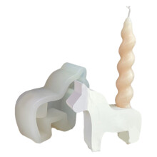 3D Animal Candle Holder Silicone Mold Gypsum Concrete Horse