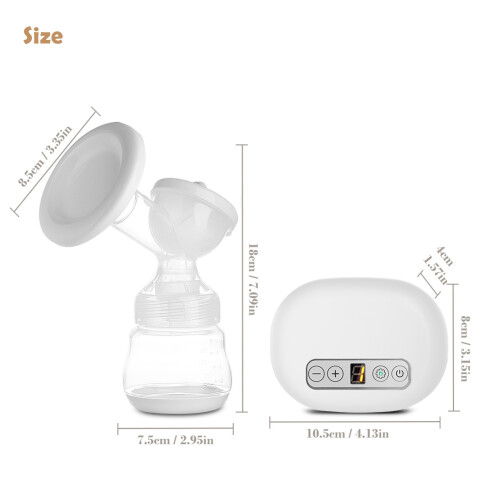 USB Dual Suction Breast Pump 10.5x8cm Automatic Adjustable White 2