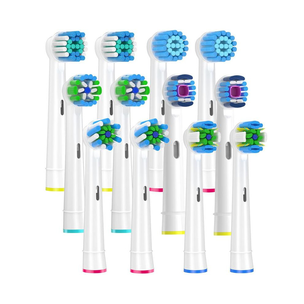 Black (12Pcs One-Size) Toothbrush Heads Replacement, Comfort Toothbrush Heads Compatible With Braun Oral B 7000/Pro 1000/9600/5000/3000/8000 Electric