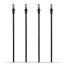 (4 X  Washing Line Pole ) 1-2-3-4-5-6X Extending Clothes Prop Washing Line Pole Galvanised Heavy Duty Support 2.4m