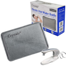 (Default) ELECTRIC RECHARGEABLE HOT WATER BOTTLE GREY BED HAND WARMER MASSAGING HEAT PAD Cover