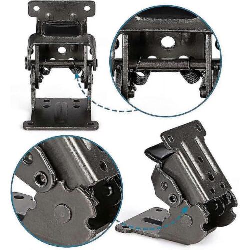 0-90-180 Degree Self-locking Folding Hinge Folding Table Extension Board Folding Bracket Iron Folding Workbench Fittings with Dark Bronze 4-pack 2