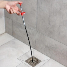 (Silver, one-size) Drain Clog Remover, Drain Hair Removal Tool for Sewer, Toilet, Kitchen Sink, Bathroom Tub, Household Drain Cleaning Tool