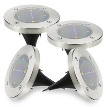 4pcs Energy Saving 4 Led Outdoor Garden Practical Universal Solar Ground Light
