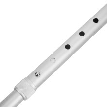 Aluminiumlegierung Gehstock für Senioren, faltbar 79-91cm, Silberweiß