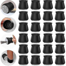 Chair Leg Protectors,24 Pcs for Hardwood Floors.silicone Chair Leg