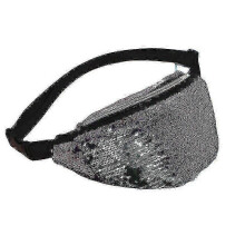 (Purple) Women's Sequin Leather Chest Bag Leisure Travel Fashion Phone Fanny Pack PK 2025