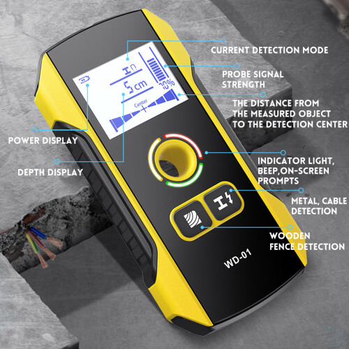 Wall Scanner Sensor Color Screen Electronic Wall Center Location 2