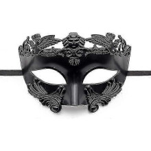 Black Men's Masquerade Mask - Roman Greek Mythology Ventian Mask Halloween Cosplay Carnival