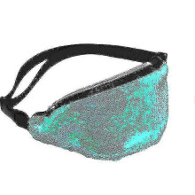 (Blue) Women's Sequin Leather Chest Bag Leisure Travel Fashion Phone Fanny Pack PK 2025