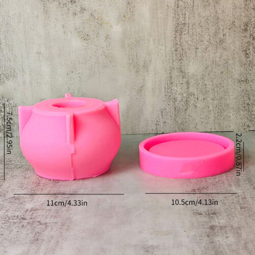 Versatile Silicone Flowerpot Mold Concrete Molds Striped Pattern 2
