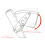 Universal 39-51mm Black Headlight Mount Bracket for Motorcycle 7