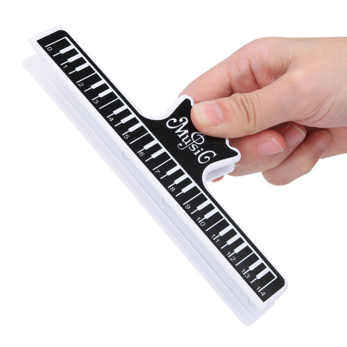 Set of 2 Musical Page Clips Plastic Note Holders for Instruments Black 2 Pack 2