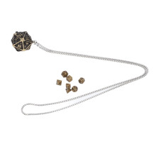 Antikes Mini-Metallwürfel-Perlenkettenset, kleine hohle polyedrische Würfel mit Aufbewahrungsbox, Stil 2