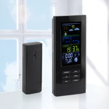 Stazione meteo wireless nera a 3 canali