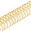 Double Loop Wire Binding Spines 180 Sheets 3/4in Diameter Gold 6
