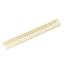 Double Loop Wire Binding Spines 180 Sheets 3/4in Diameter Gold