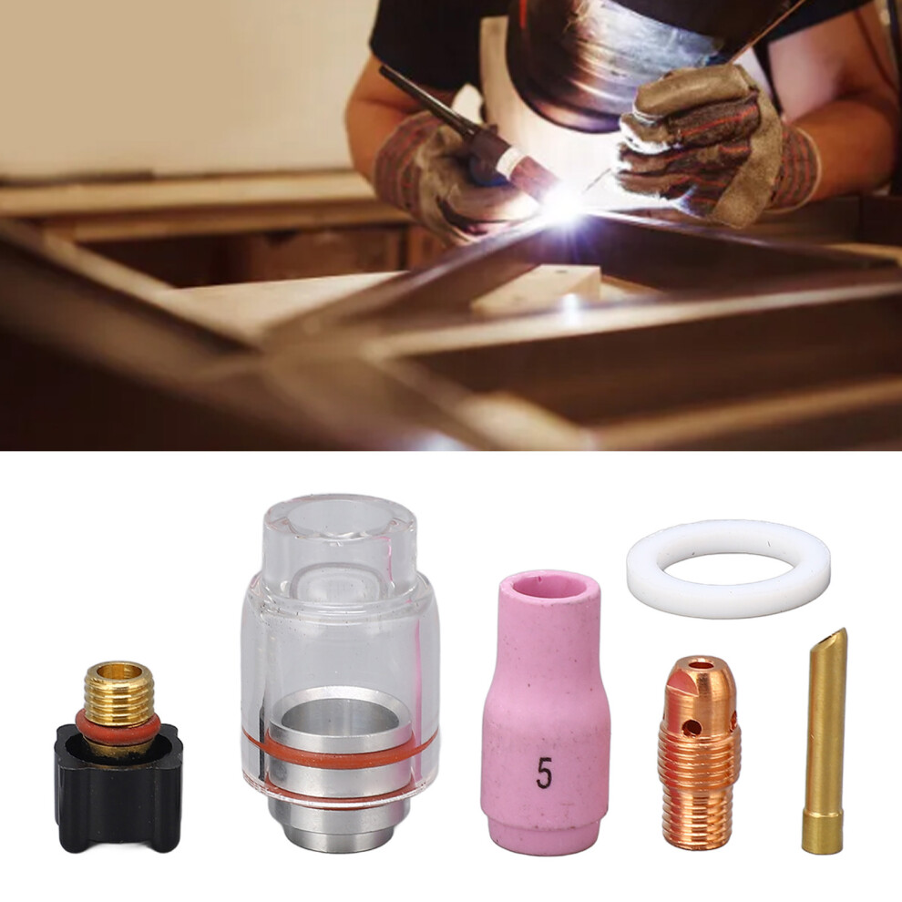 6Pcs Gas Lens Nozzle Kit For Wp-9/20 Tig Torch, 2.4Mm, Anti-Crack 4691349346131