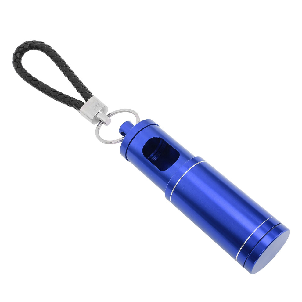 Blue Portable Aluminium Pocket Ashtray With Keychain, 52G,