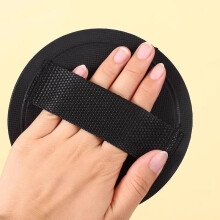 (Black with finger handle) Exfoliating Body Brush - Skin Smoothing Scrub Tool for Personal Care