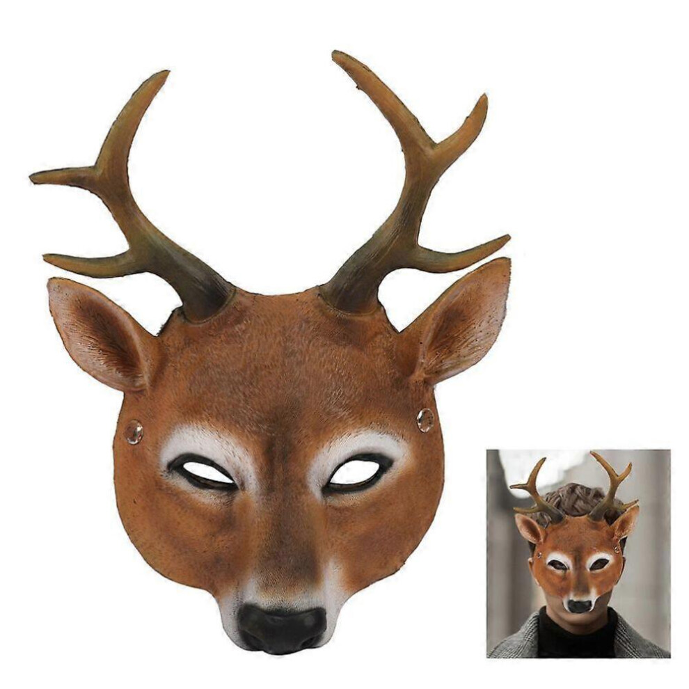Halloween Christmas Carnival Party Pu Foaming Animal Deer Mask Party Celebration Prop Bar Decoration Mask Headgear 9092950363534