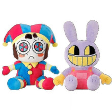 (2 Pcs)The Amazing Digital Circus Plush Pomni Jax Anime Cartoon Plushie Doll Toy Theater Rabbit Doll Stuffed Toys Kids Christmas Gifts high