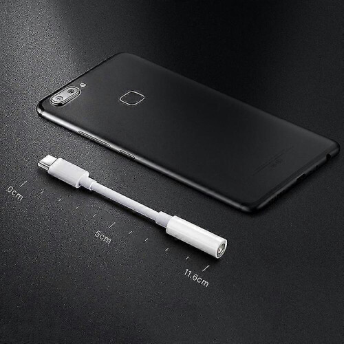 (Μαύρο) Καλώδιο Aux ακουστικών τύπου C 3.5 Jack USB σε προσαρμογέα ακουστικών 3.5 1