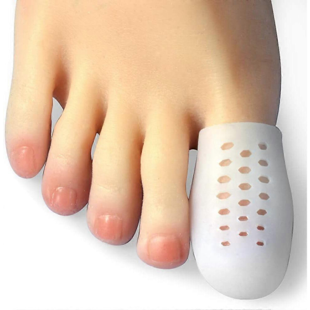Big Toe Cap, 10 Pcs Breathable Toe Protector Toe Cover Sleeves with Holes, Provides Relief from Missing or Ingrown Toenails, Corns, Blisters