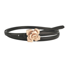Cintura (nera) con fibbie eleganti e lunghezza regolabile, cintura versatile alla moda, cintura artigianale per i più giovani, da indossare t