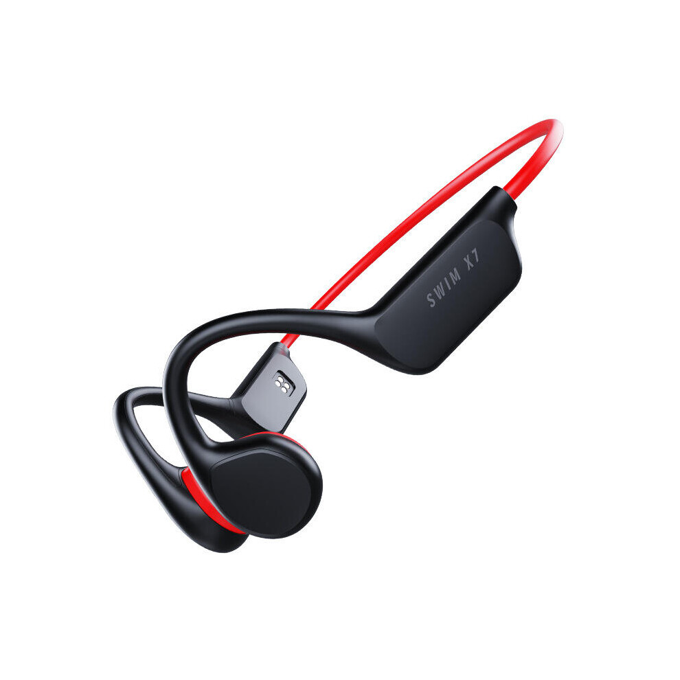 Swimming Bone Conduction Headphones, Ipx8 Waterproof, Bluetooth 5.3 And Models Black/Red