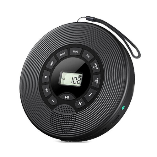 Φορητός αναπαραγωγέας CD Bluetooth 1500mAh με πομπό FM, ακουστικά AUX USB, αντιολισθητ