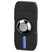 (A) Accendino antivento multifunzione - Ricaricabile tramite USB, controllo vocale intelligente, luce LED e giocattolo Fidget Spinner per uso