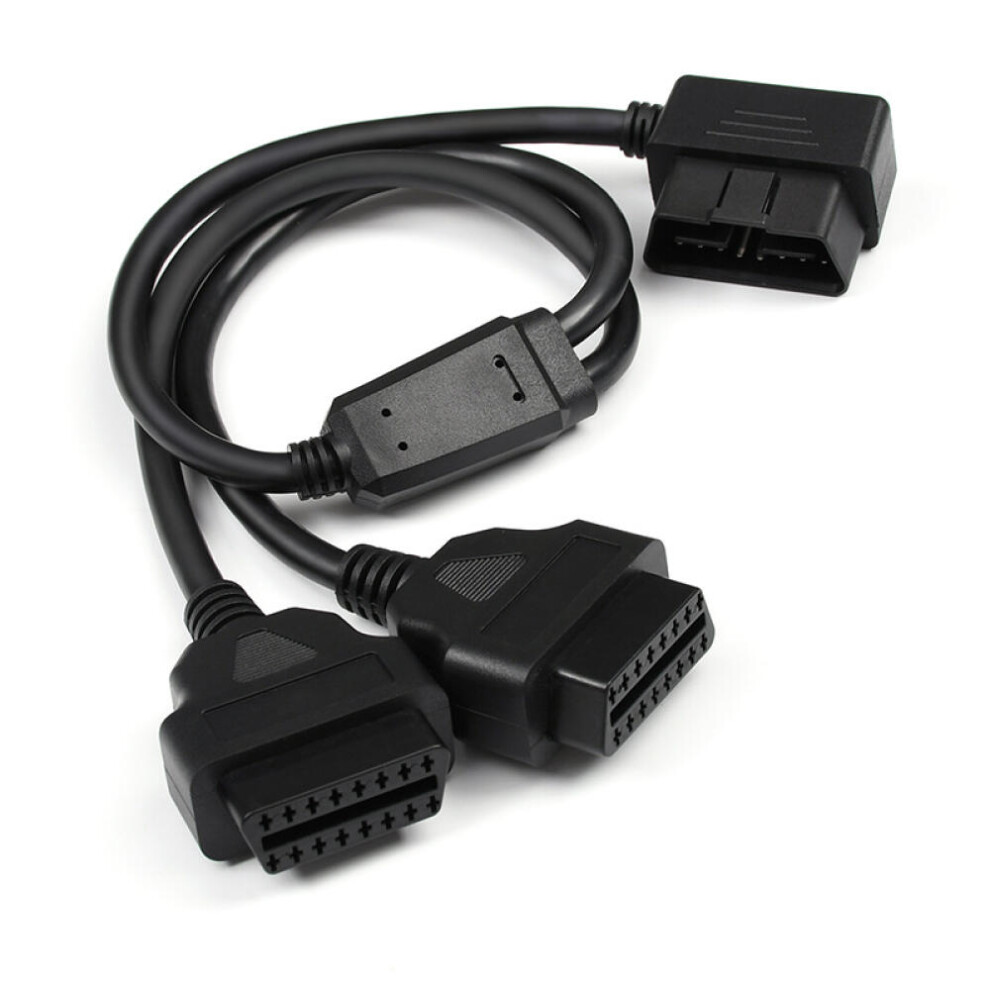 Compatible With Obd2 Splitter 1 In 2 Y Splitter Extension Cable 16Pin Car Diagnostic Extender Cord Adapter Fit For 12V 24V Obdii Port 9092950366733