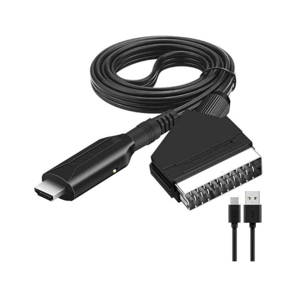 Compatible With Hdmi-Scart-Adapter Mit Hdmi- Und Scart-Kabel, Scart-Zu-Hdmi-Konverter Mit 720/1080P-Konvertierungsfunktion, Kompatibel Fr Hd 9092950367082