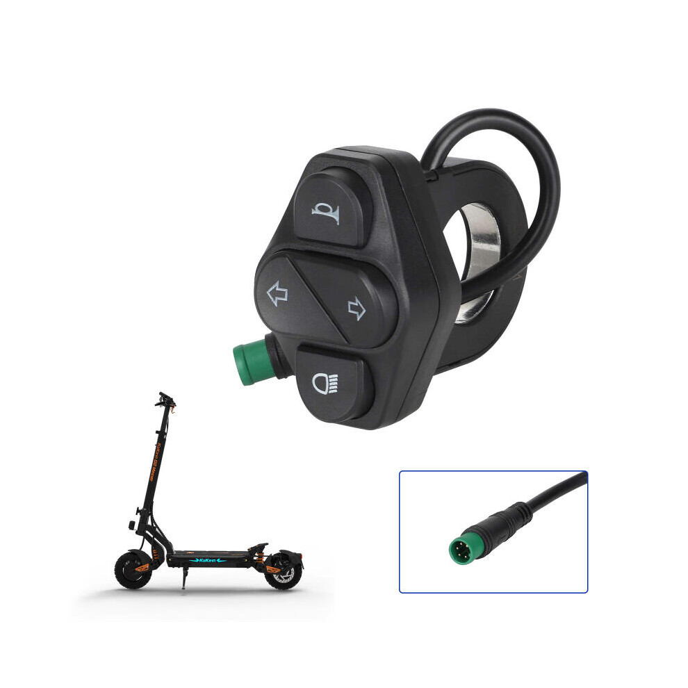 Aura Headlight Button Compatible With Kukirin G2 Master Electric Scooter 5 Pin Turn Signal Switch Accessories Black 9092950367433