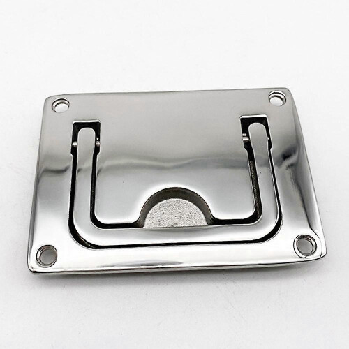 Stainless Steel 316 Flush Lift Ring Hatch Pull Handle Locker Cabinet Boat 2