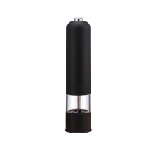 Moulin à sel et à poivre électrique, grand shaker, poivre noir, 3 couleurs, ustensiles de cuisine, noir